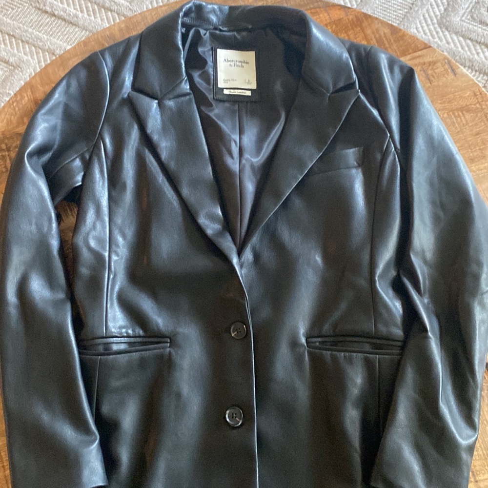 Abercrombie Women’s Vegan Leather Blazer
